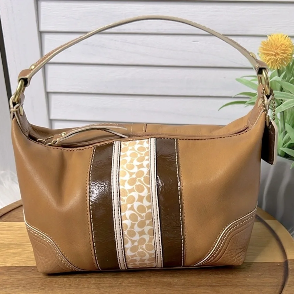 VINTAGE COACH l Signature Leather Mini Demi Bag Y2k Baguette Retro 90s - Picture 11 of 11